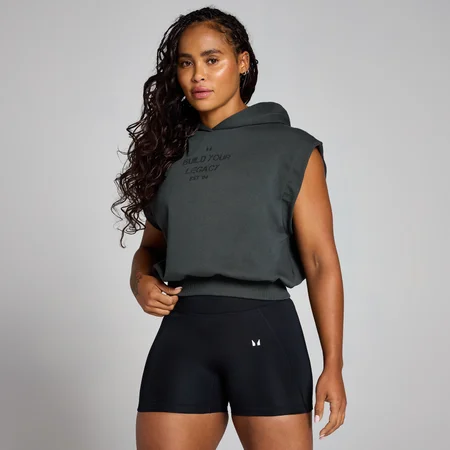 Camisola com Capuz e sem Mangas Origin da MP para Senhora - Washed Black