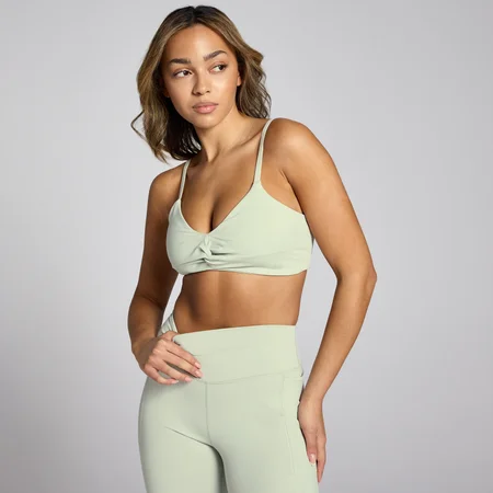 Soutien de Desporto com Frente Torcida Lifestyle da MP para Senhora - Mineral Green