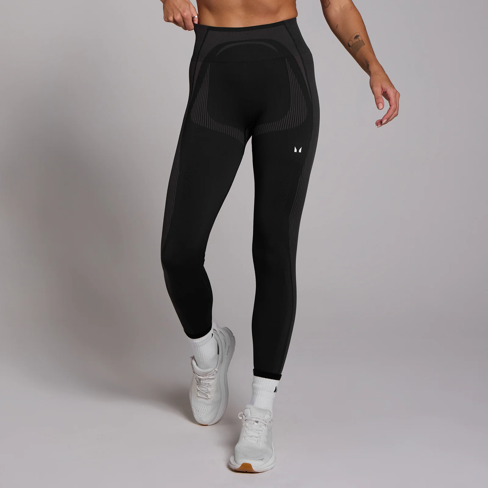 Leggings Híbridas sem Costuras Tempo da MP para Senhora - Preto - S Imagem 1