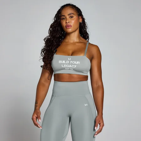 Soutien de Desporto Origin Graphic da MP para Senhora - Fossil Grey