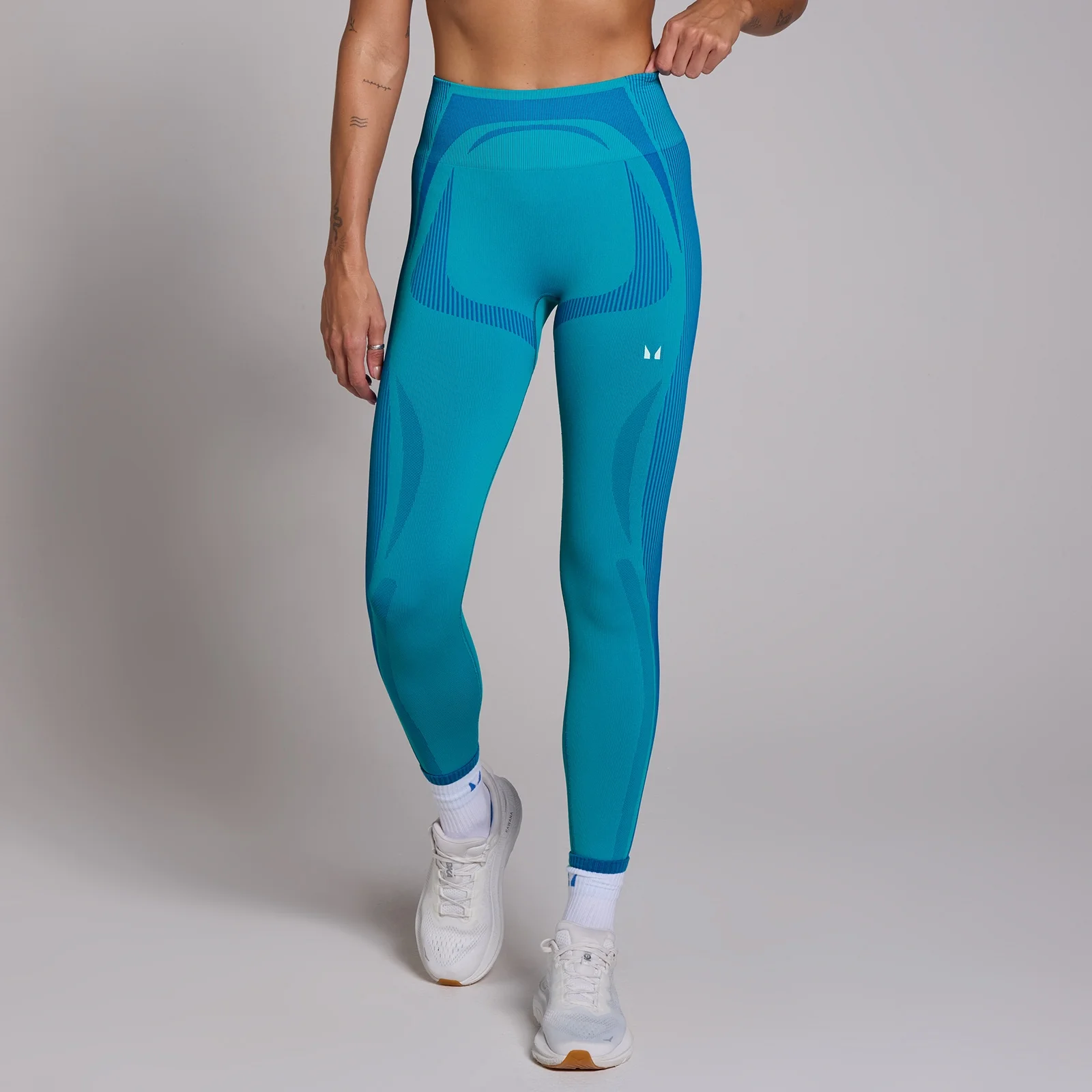 Leggings Híbridas sem Costuras Tempo da MP para Senhora - Ocean Blue - L Imagem 1