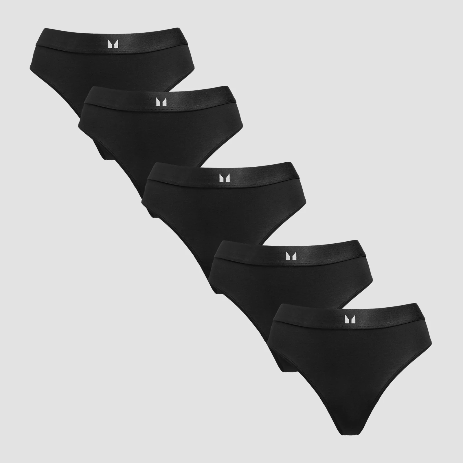 MP Women's Mid Rise Thong (5 Pack) - Black - M Imagem 1