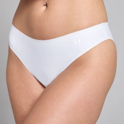Cueca de Biquíni de Cinta Média sem Demarcação da MP para Senhora (3 un.) - Branco - M Imagem 8