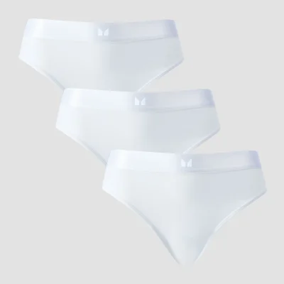 Cueca de Biquíni de Cinta Média da MP para Senhora (3 un.) - Branco - L Imagem 6