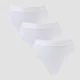 Tanga de Cinta Média da MP para Senhora (3 un.) - Branco