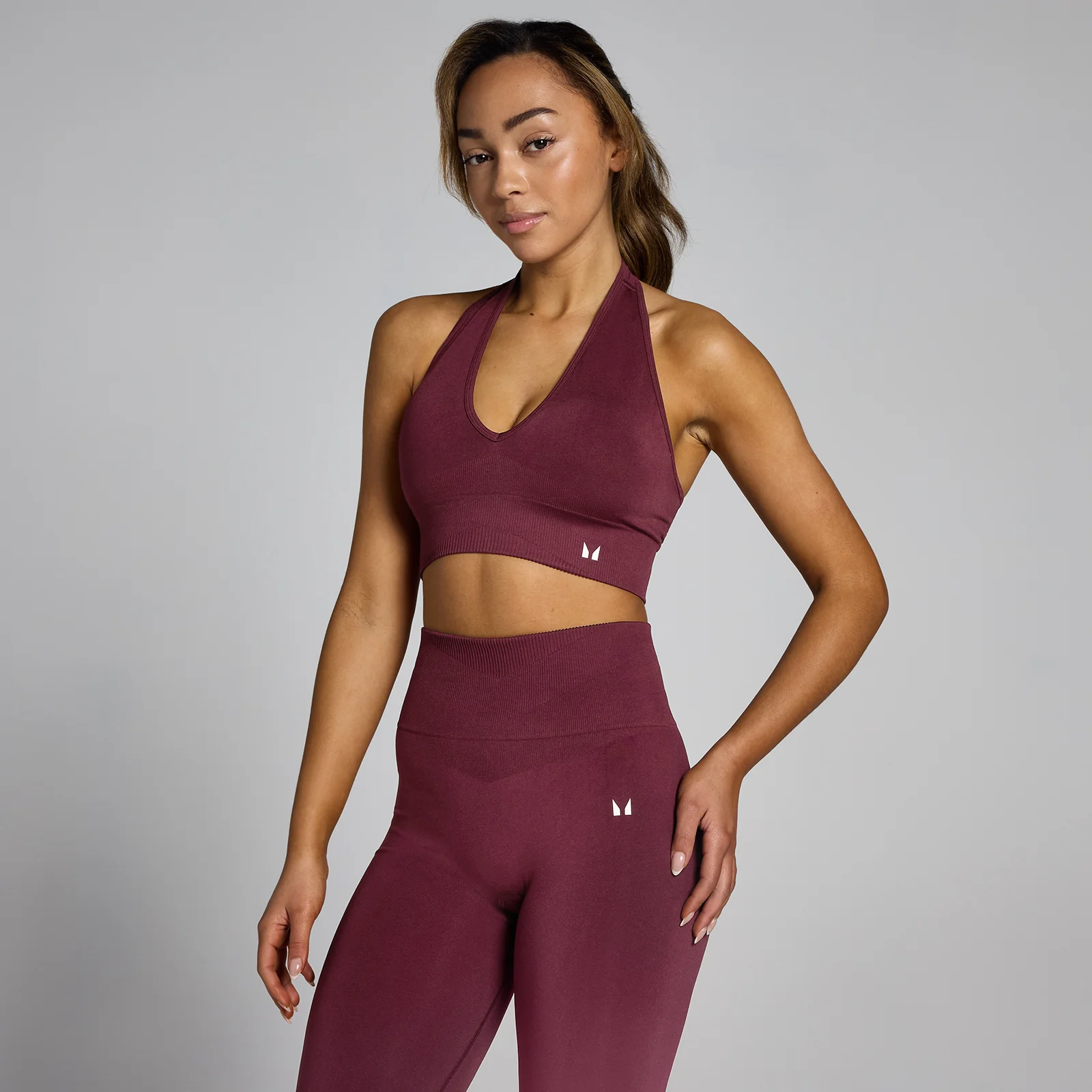 MP Women's Tempo Seamless Halter Neck Bra - Red Wine - L Imagem 1