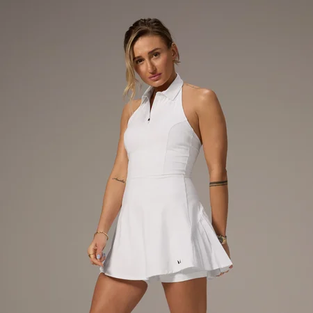 Vestido de Ténis com Gola da MP X Tatiana - Branco