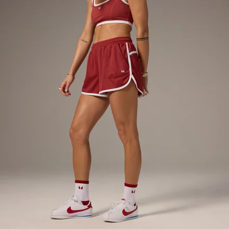 Calções de Treino Contrastantes com Cordão da MP X Tatiana - Washed Rust