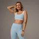 Soutien de Desporto Contrastante com Decote Quadrado da MP X Tatiana - Light Aqua