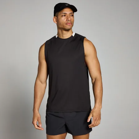 Camisola sem Mangas Quadriculada Tempo da MP para Homem - Preto Lavado