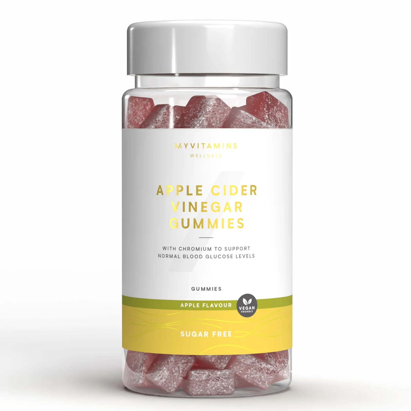 Gomas de vinagre de cidra de maçã sem açúcar - 60gummies - Sugar Free Apple Imagem 1