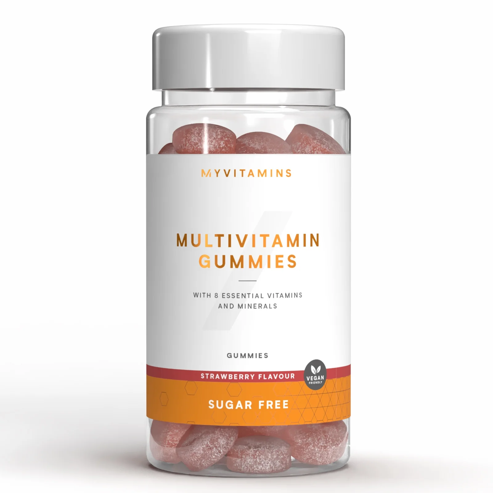 Gomas Multivitamínicas sem Açúcar - 60gummies - Sugar Free Strawberry Imagem 1
