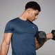 T-shirt de Treino em Grelha da MP para Homem - Azul Escuro