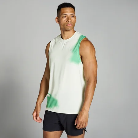 Camisola sem Mangas de Rede Estampada Velocity da MP para Homem - Branco