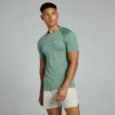 T-Shirt sem Costuras Tempo da MP para Homem - Pale Green