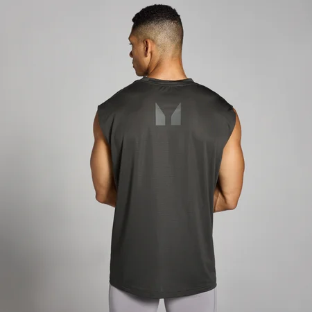 Camisola de Treino sem Mangas Oversize em Malha Tempo da MP para Homem - Night Grey