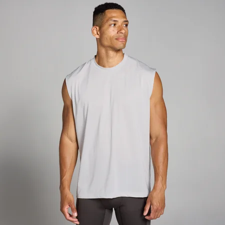 Camisola de Treino sem Mangas Oversize em Malha Tempo da MP para Homem - Soft Grey