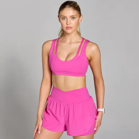 Soutien de Desporto de Camada Dupla Tempo da MP para Senhora - Violet Pink