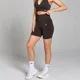 Calções Franzidos sem Costuras da MP para Senhora - Chocolate