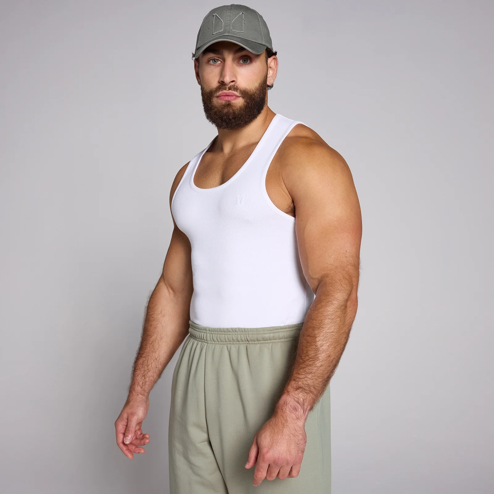 MP Men's Lift Ribbed Muscle Fit Tank - White - XS Imagem 1