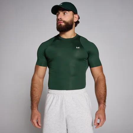 Camisola Interior de Treino de Manga Curta da MP para Homem - Dark Emerald
