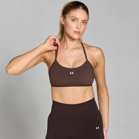 Soutien de Desporto com Alças Finas nas Costas Tempo da MP para Senhora - Chocolate