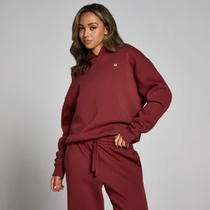 Sweat com Capuz Oversized Basics da MP para Senhora - Cereja - Size M