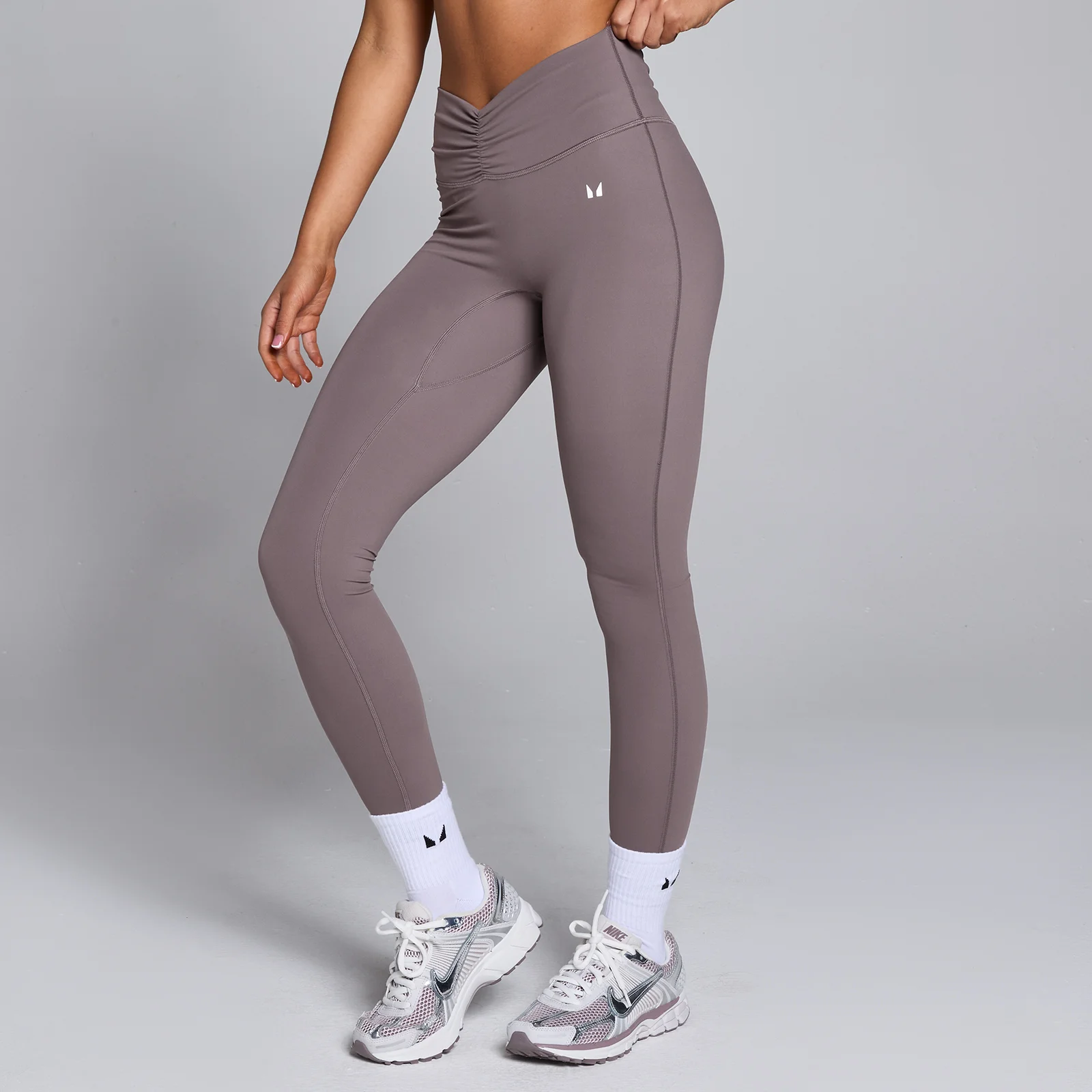 Leggings com Frente Franzida Tempo da MP para Senhora - Mocha - L Imagem 1