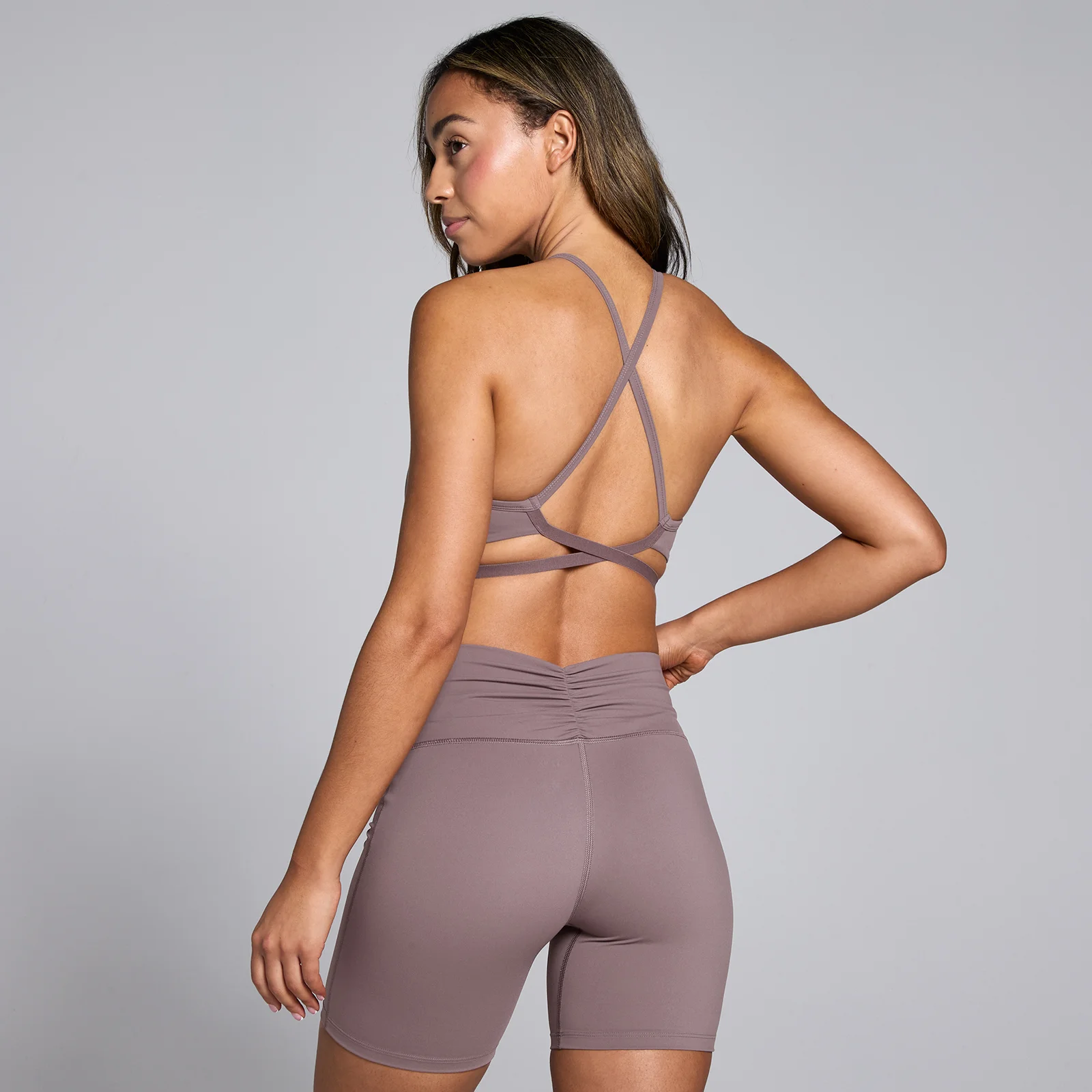 Soutien de Desporto com Alças Finas nas Costas Tempo da MP para Senhora - Mocha - XL Imagem 1