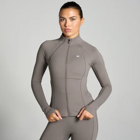 Casaco com Costuras Curvas Tempo Ultra da MP para Senhora - Dark Truffle