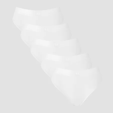 Tanga de Cinta Média da MP para Senhora (5 un.) - Branco