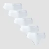 Cueca de Biquíni de Cinta Média da MP para Senhora (5 un.) - Branco