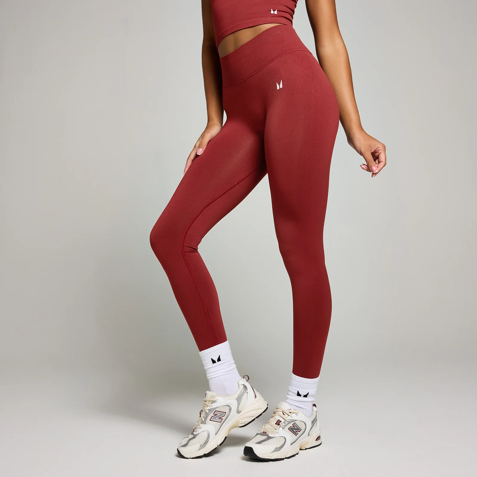 Leggings sem Costuras com Franzido Invisível da MP para Senhora - Cherry - XS Imagem 1