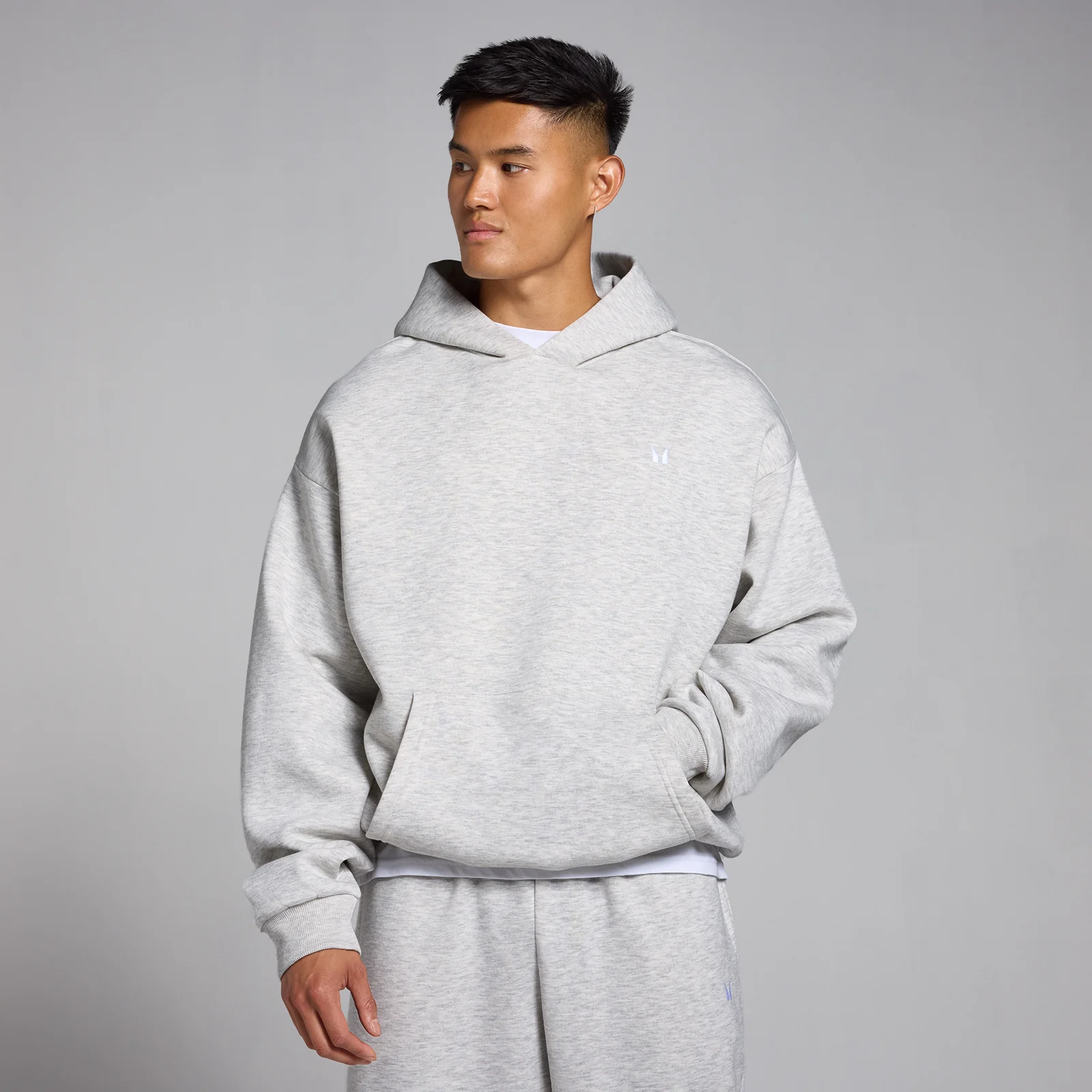 Camisola com Capuz Oversized Rest Day da MP para Homem - Light Grey Marl - M Imagem 1