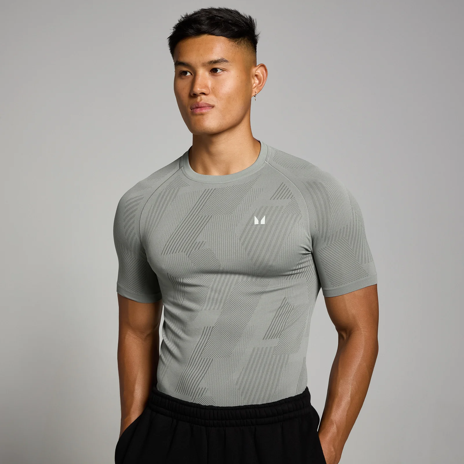 T-shirt sem Costuras Tempo Pillar Graphic da MP para Homem - Storm - XS Imagem 1