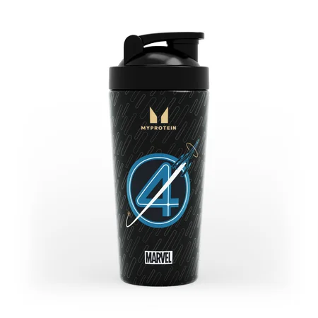 Shaker Metálico Fantastic Four da Myprotein - Preto