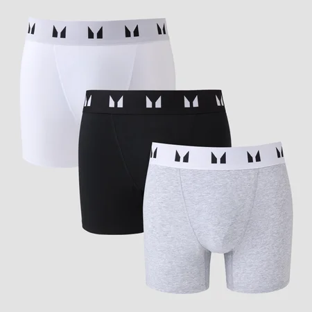 Boxers da MP para Homem (conj. 3) - Preto / Branco / Cinzento