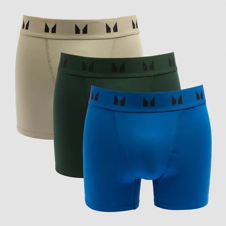 Boxers da MP para Homem (3 un.) - Dark Emerald / Deep Sage / True Blue