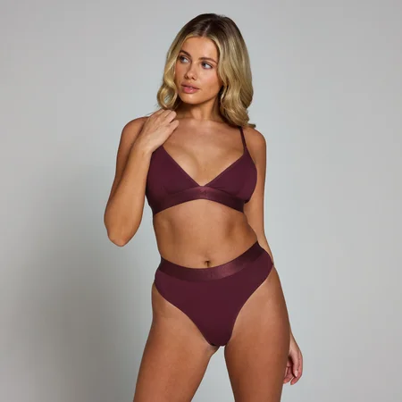 Bralette com Decote em V da MP para Senhora - Deep Berry