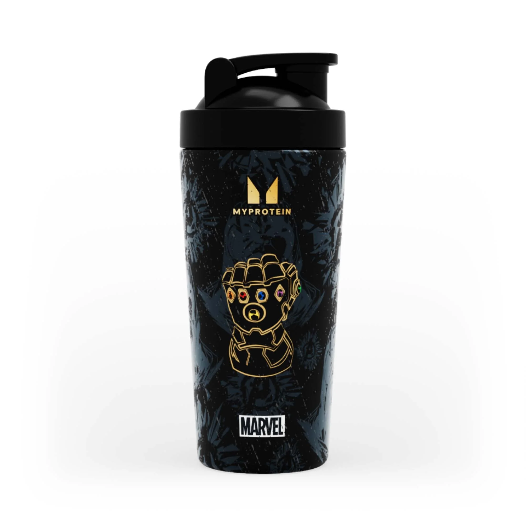 Shaker de Metal Reciclado Thanos da Myprotein - Preto Imagem 1