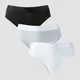 Cueca de Biquíni de Cinta Média da MP para Senhora (5 un.) - Branco/Preto/Cinzento Mesclado