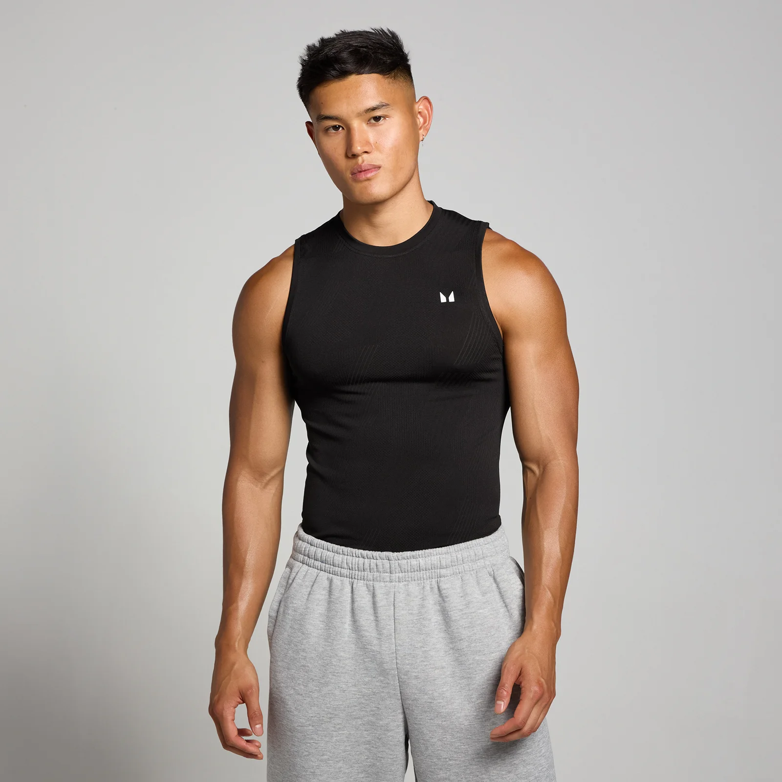 Camisola sem Mangas Tempo Pillar Graphic sem Costuras da MP para Homem - Preto - XS Imagem 1
