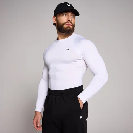 Camisola Interior de Treino de Manga Comprida da MP para Homem - Branco