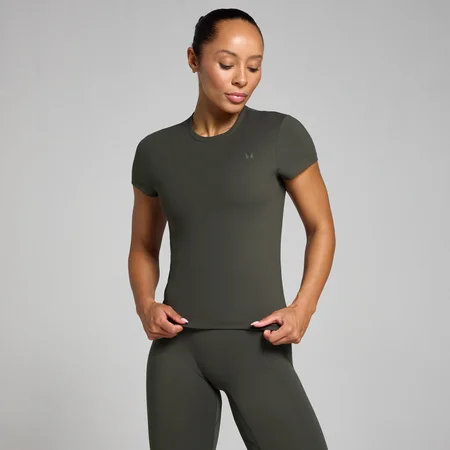 T-shirt Justa de Manga Curta Tempo da MP para Senhora - Night Grey