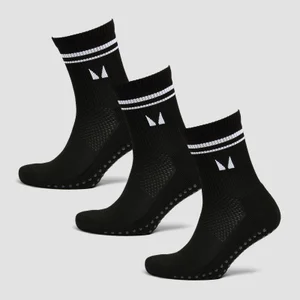 Meias para Pilates da MP (3 un.) - Preto - Size UK 2-5