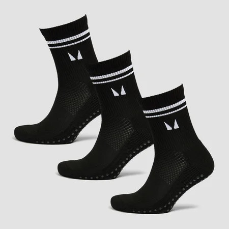 Meias para Pilates da MP (3 un.) - Preto