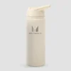 Garrafa com Palhinha Articulada em Metal Reciclado 500 ml da Myprotein - Natural Cream