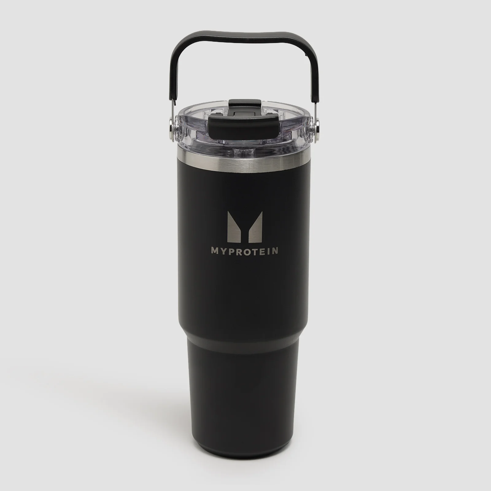 Garrafa de Metal Reciclado com Pega Superior e Palhinha Myprotein 900ml - Preto Imagem 1