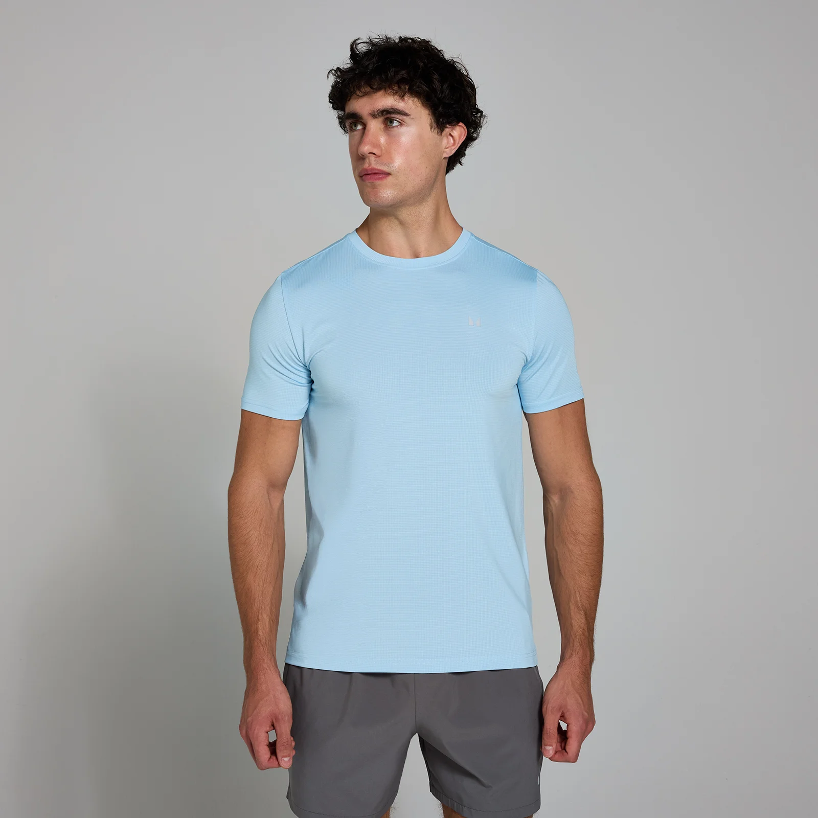 T-shirt Quadriculada Active da MP para Homem - Azul Celeste - XS Imagem 1