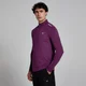 T-shirt em Grelha com Fecho 1/4 Active da MP para Homem - Plum